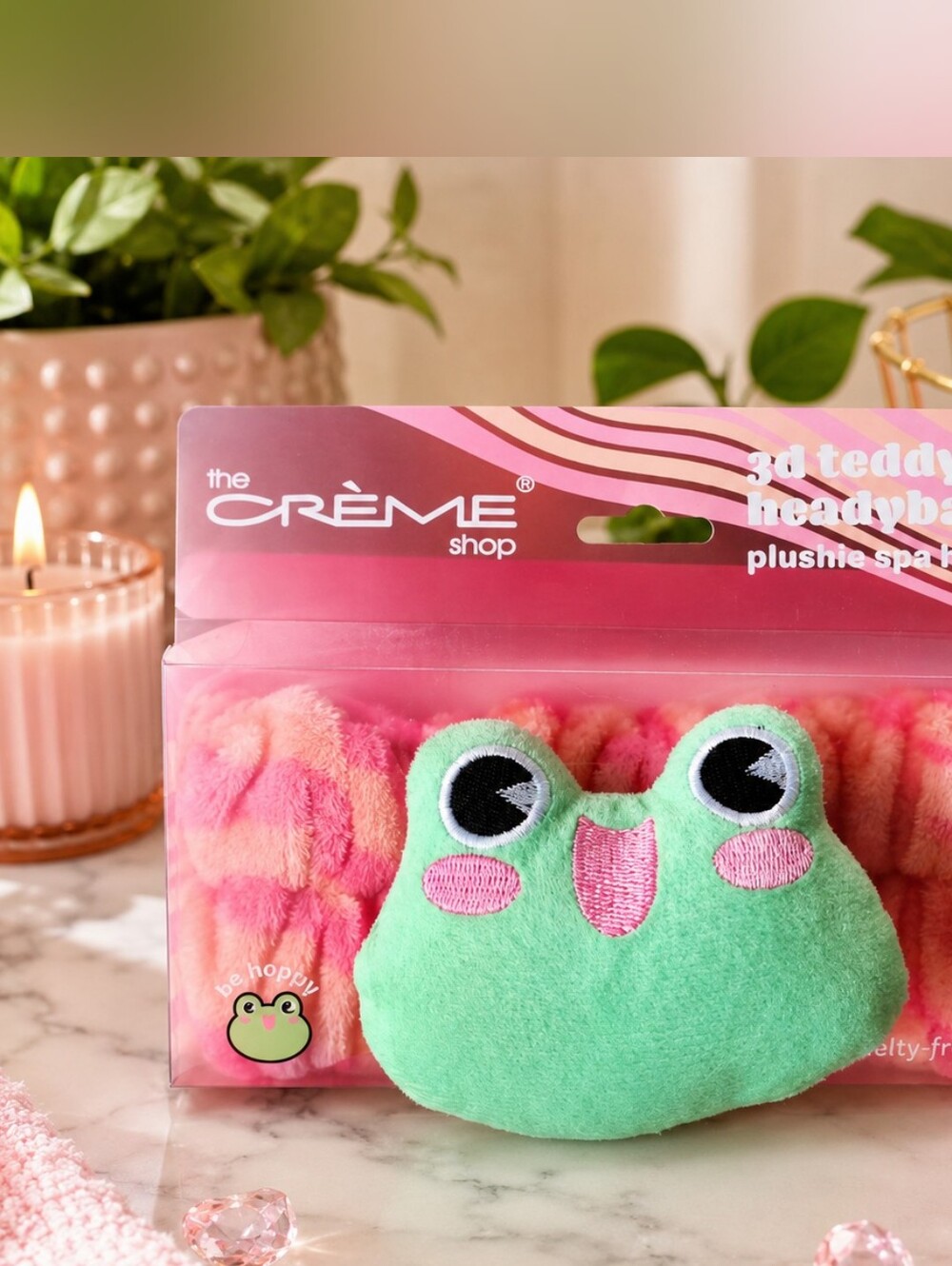 🐸The Crème Shop Pink & Green 3D Teddy Frog Headband